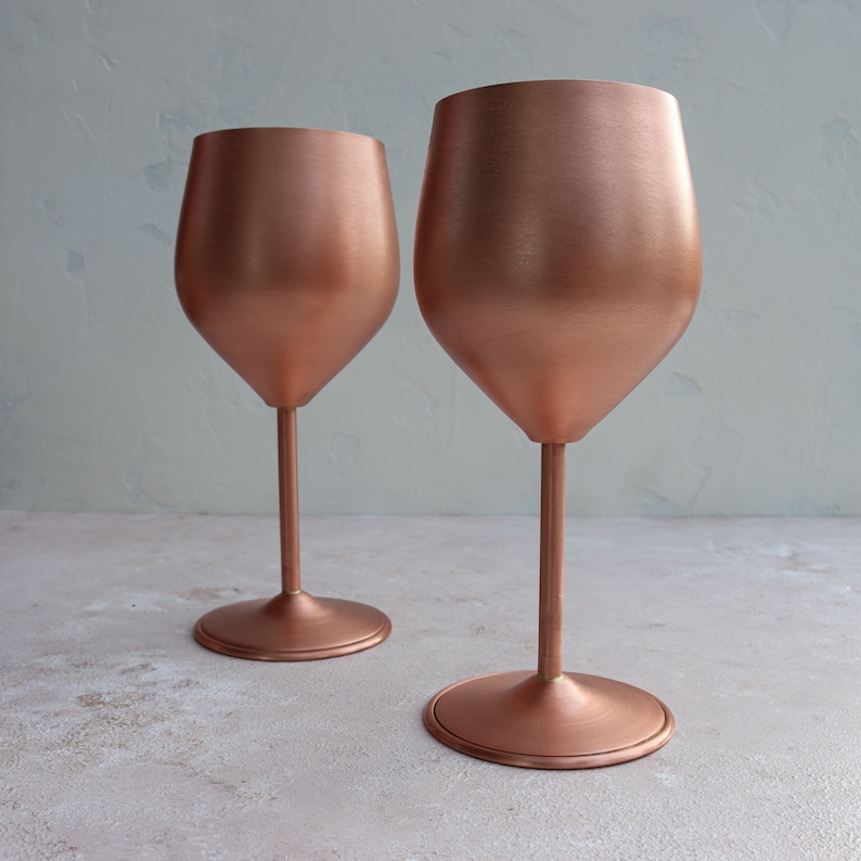 Personalized Copper Wine Glass, %100 Hand Carved, christmas copper decor, 7th Anniversary Gift, Special Gift for Wine Lovers image 3