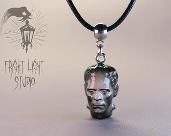 Handmade Frankenstein Monster Charm, Horror Fan Gift