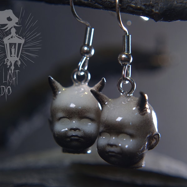 Baby Devil Ghost Hook Earrings | Buy 2 get 3 | Resin | Gothic Punk Style | Hypoallergenic
