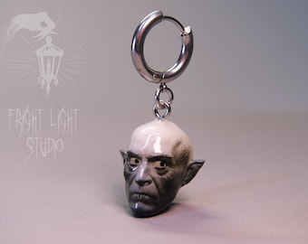 Count Orlok with Following Cursed Eyes Hoop Earrings  | Nosferatu | Vampire Horror Earrings | Goth Gift