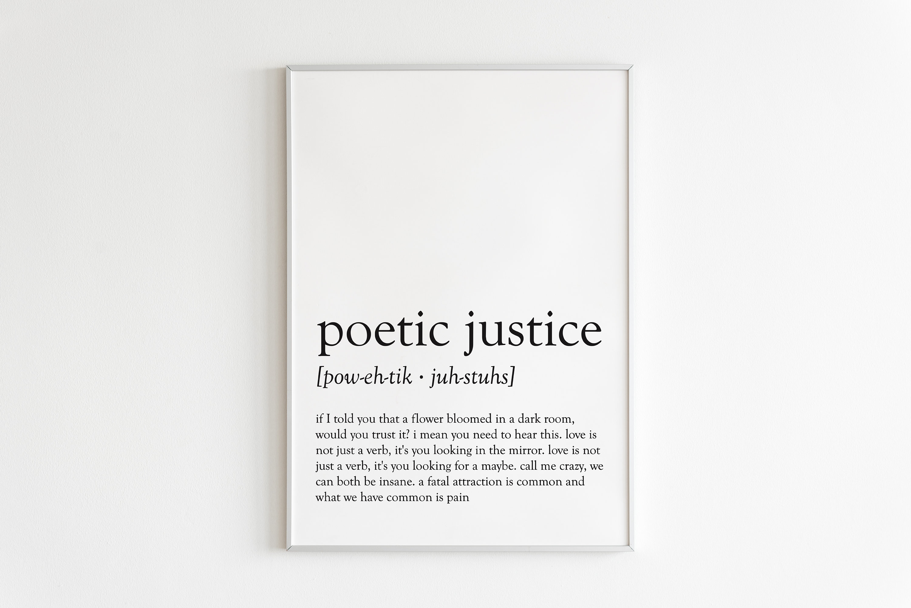 Poetic Justice Kendrick Lamar Printable Quote - Etsy