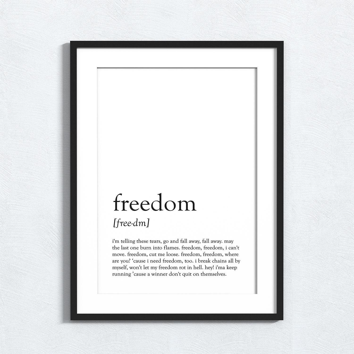 Freedom - Beyoncé - Printable Quote - Etsy