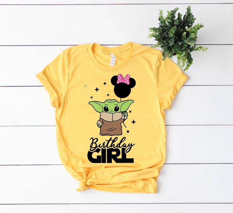 Baby Yoda Birthday Shirt Baby Yoda Birthday Girl Shirt Etsy