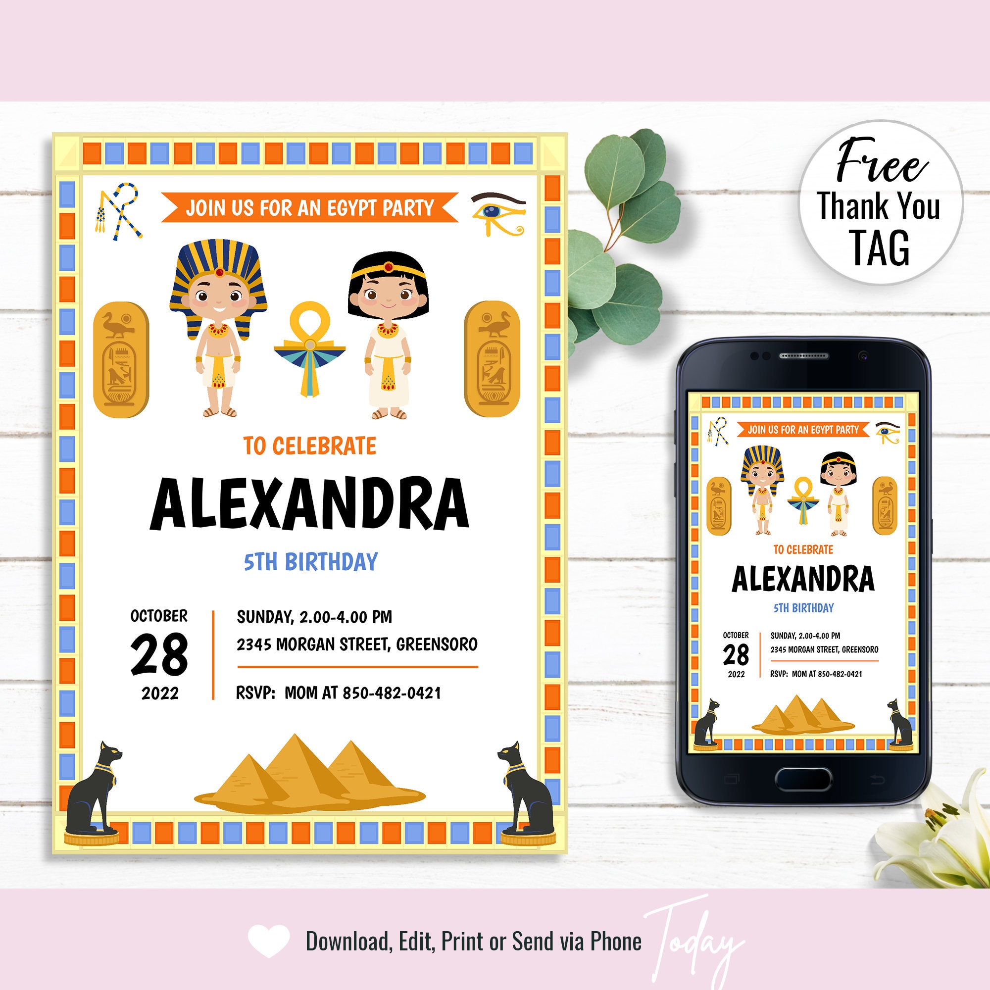 egypt-birthday-template-ancient-birthday-invite-card-printable-invitation-kids-party-template-editable-instant-download-etsy