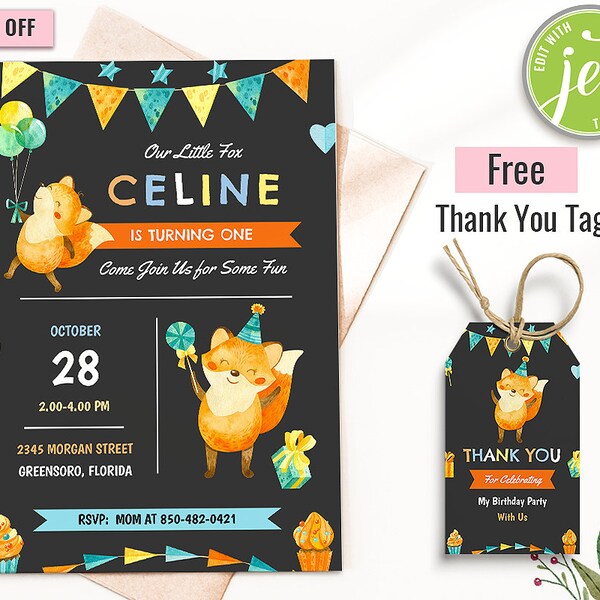 Fox Birthday Party - Etsy