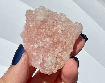 Pink Sugar Apophyllite Specimen: Druzy Crystal Decor