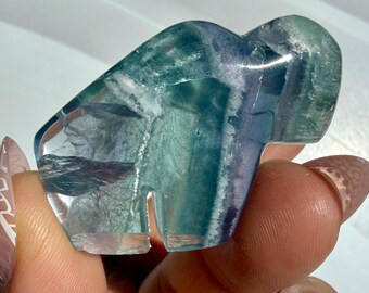 Fluorite Buffalo Carving from Durango Mexico |