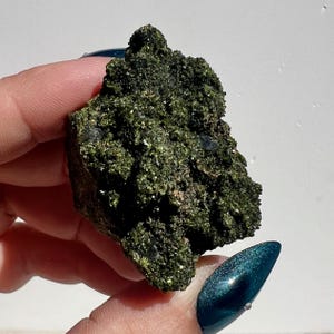 Epidote and Quartz Raw Mineral Specimen | Sparkling Fairy Quartz from Hakkâri Province, Turkey | Forest Quartz Crystal