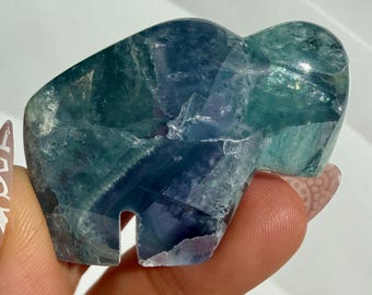 Fluorite Buffalo Carving from Durango Mexico |