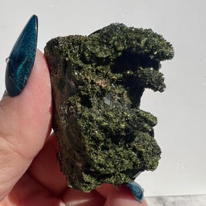 Epidote and Quartz Raw Mineral Specimen | Sparkling Fairy Quartz from Hakkâri Province, Turkey | Forest Quartz Crystal