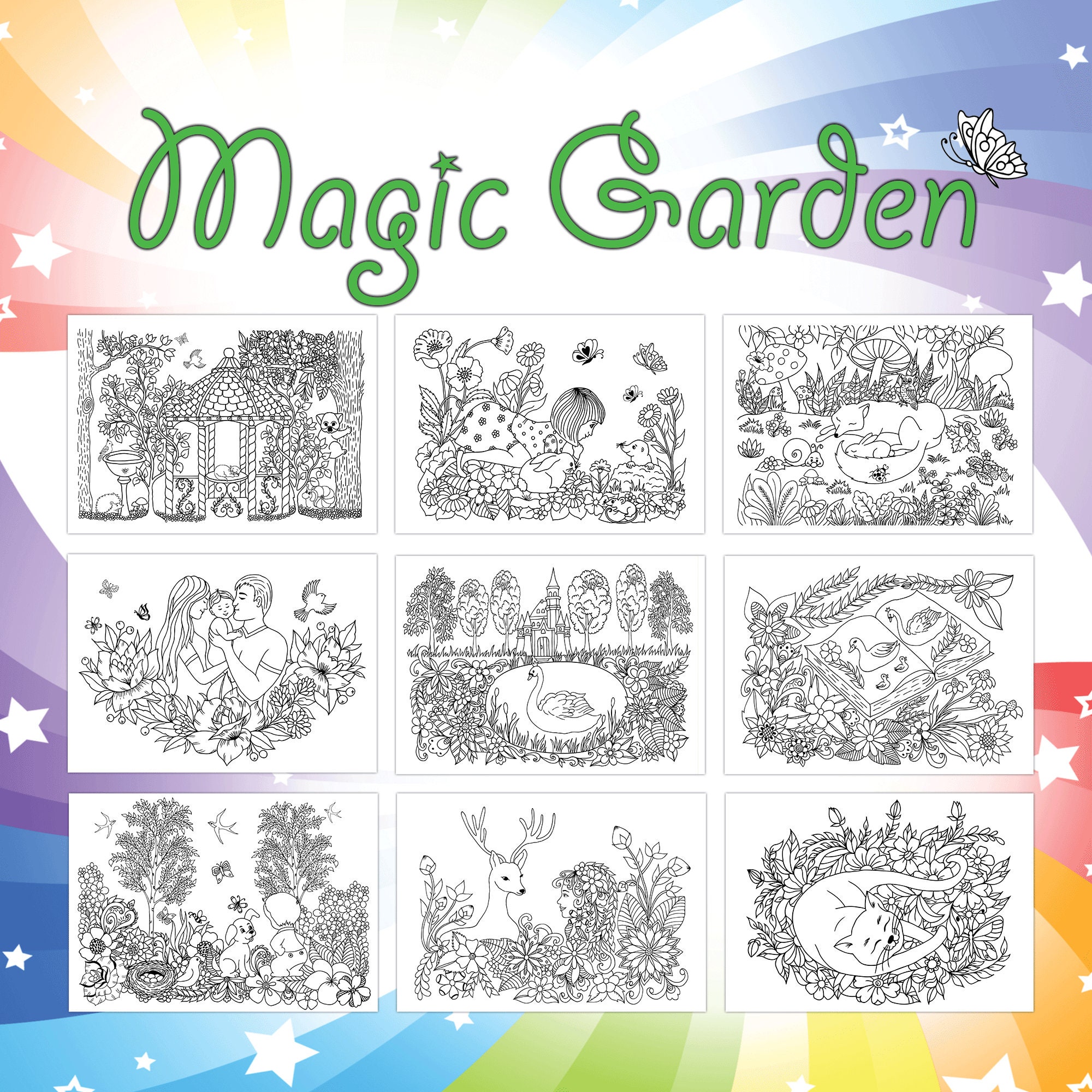 Livre de Coloriage Adulte: Fleurs et Jardin magiques avec plus de 50  Dessins à colorier - Se détendre en peignant - Coloriages au Format A4 par  C (Paperback)