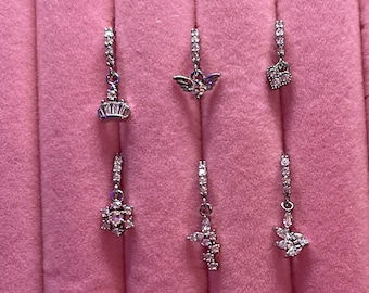 SILVER NOSE RING| Nose Ring | Nose Hoop | Silver Dangle Nose Ring | Nose Piercing | Nose Jewelry