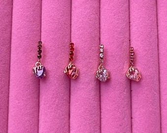 HEART NOSE RING | Dangle Nose Ring | Nose Piercing | Nose Jewelry | Nose Ring| Heart Nose Ring| Gold Nose Ring