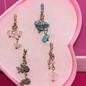 CRYSTAL NOSE RING | Dangle Crystal Nose Ring | Nose Hoop | Dangle Nose Ring | Nose Piercing | Nose Jewelry | Nose Ring