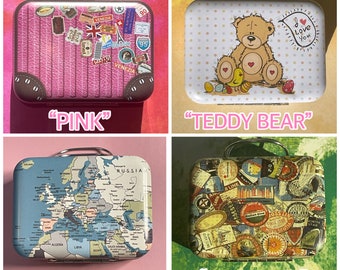 Colorful Suitcases Background Vintage Travel Voyage Holiday Themed Design Multi-Purpose Rectangular Tin Box Container with Lid Multicolor 7.2 X 4.7 X 2.2 Ambesonne Modern Metal Box Colorful Suitcases Background Vintage Travel Voyage Holiday Themed Design Multi-Purpose Rectangular Tin Box Container with Lid Multicolor 7.2 X 4.7 X 2.2 Ambesonne Modern Metal Box