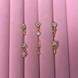 DANGLE NOSE RING| Nose Piercing | Nose Jewelry | Nose Stud |  Nose Ring | Dangle Nose Stud|  Dangle Nose Ring