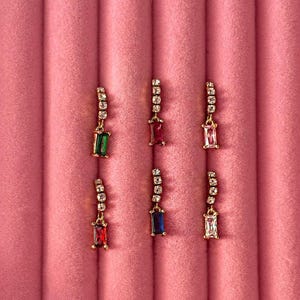 ZIRCON | Dangle Nose Ring | 6 Different Colors | Nose Hoop | Nose Piercing | Nose Jewelry | Nose Ring