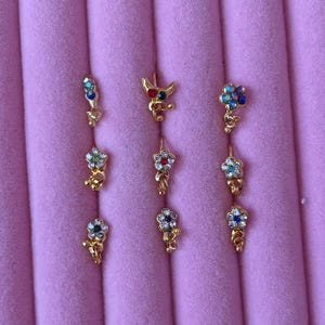 DANGLE NOSE RING| Nose Piercing | Nose Jewelry | Nose Stud |  Nose Ring | Dangle Nose Stud|  Dangle Nose Ring