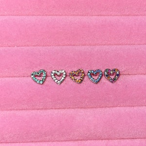 HEART NOSE STUD| L Bend Nose Stud | Nose Piercing | Nose Jewelry | Nose Stud | Heart Stud| Heart L Bend Stud | Nose Ring