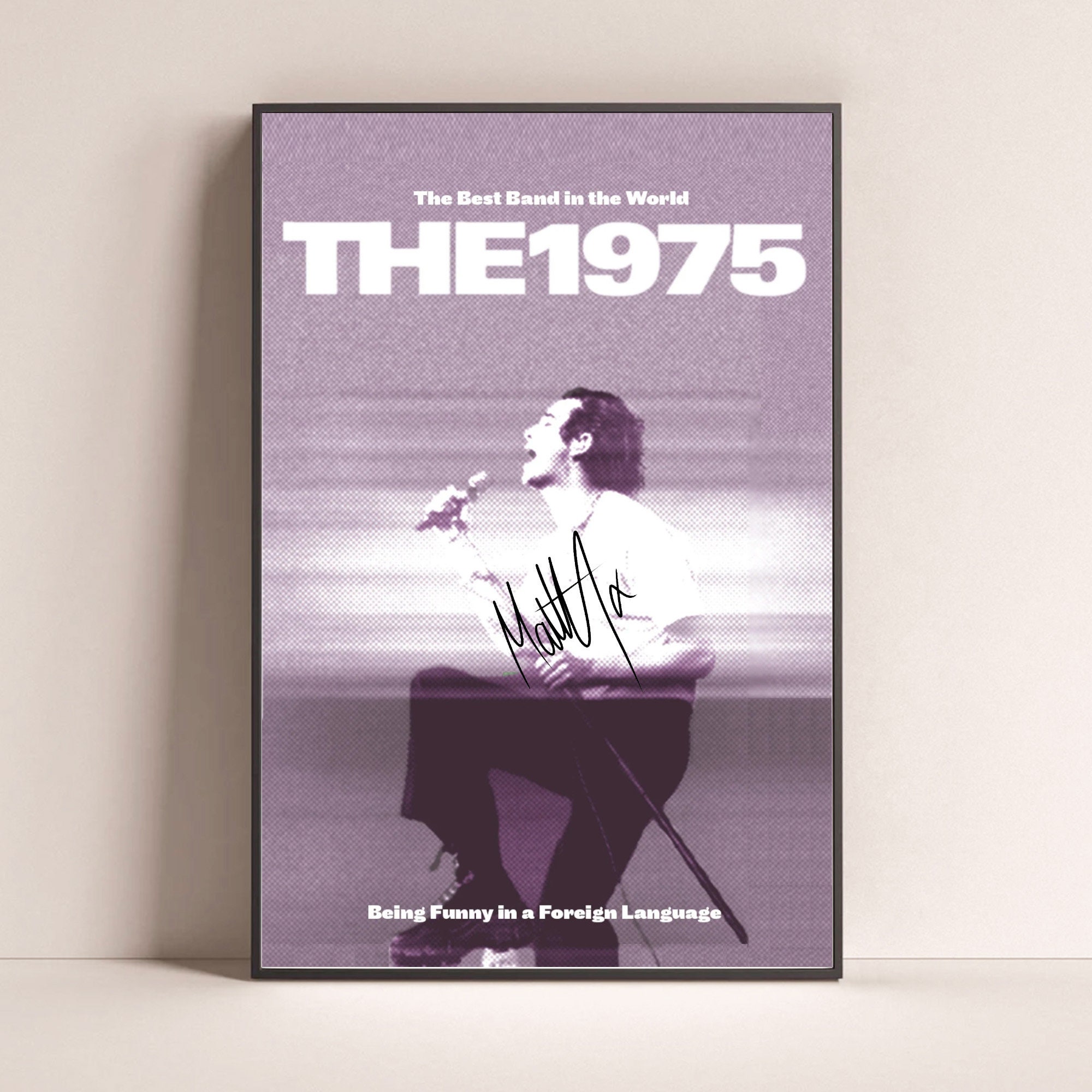 Discover The 1975 Band Poster, Matty Healy Members Signature Print, The 1975 Decor Print