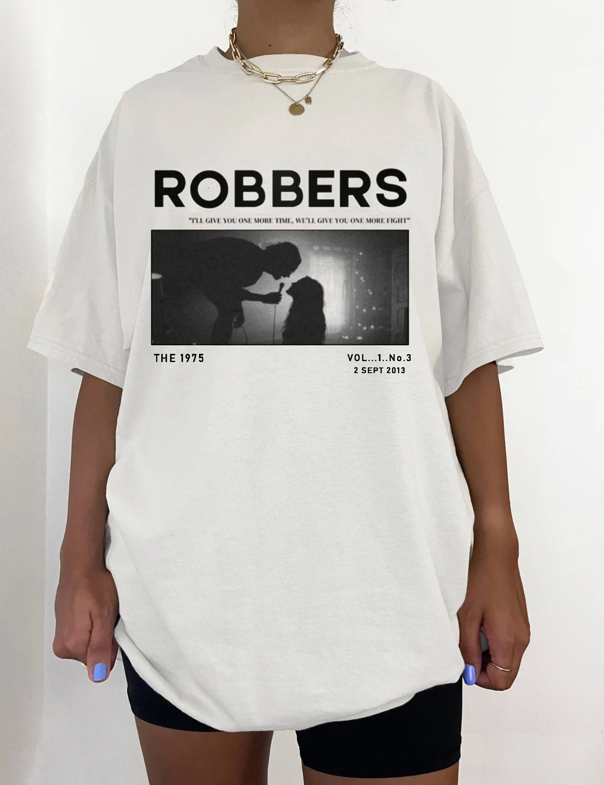 Discover The 1975 Band Shirt, Robbers Album Newspaper Shirt, Black And White The 1975 Tee