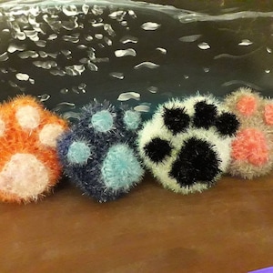Eponge Tawashi éternelle en crochet laine bubble personnalisable