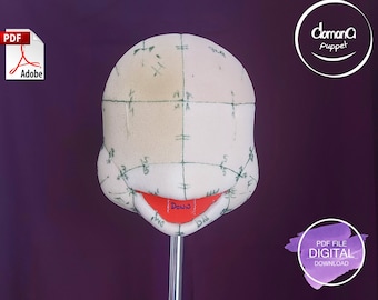 Puppet Head Foam Pattern Ruddy-Cheeked PDF-Datei zum Herunterladen