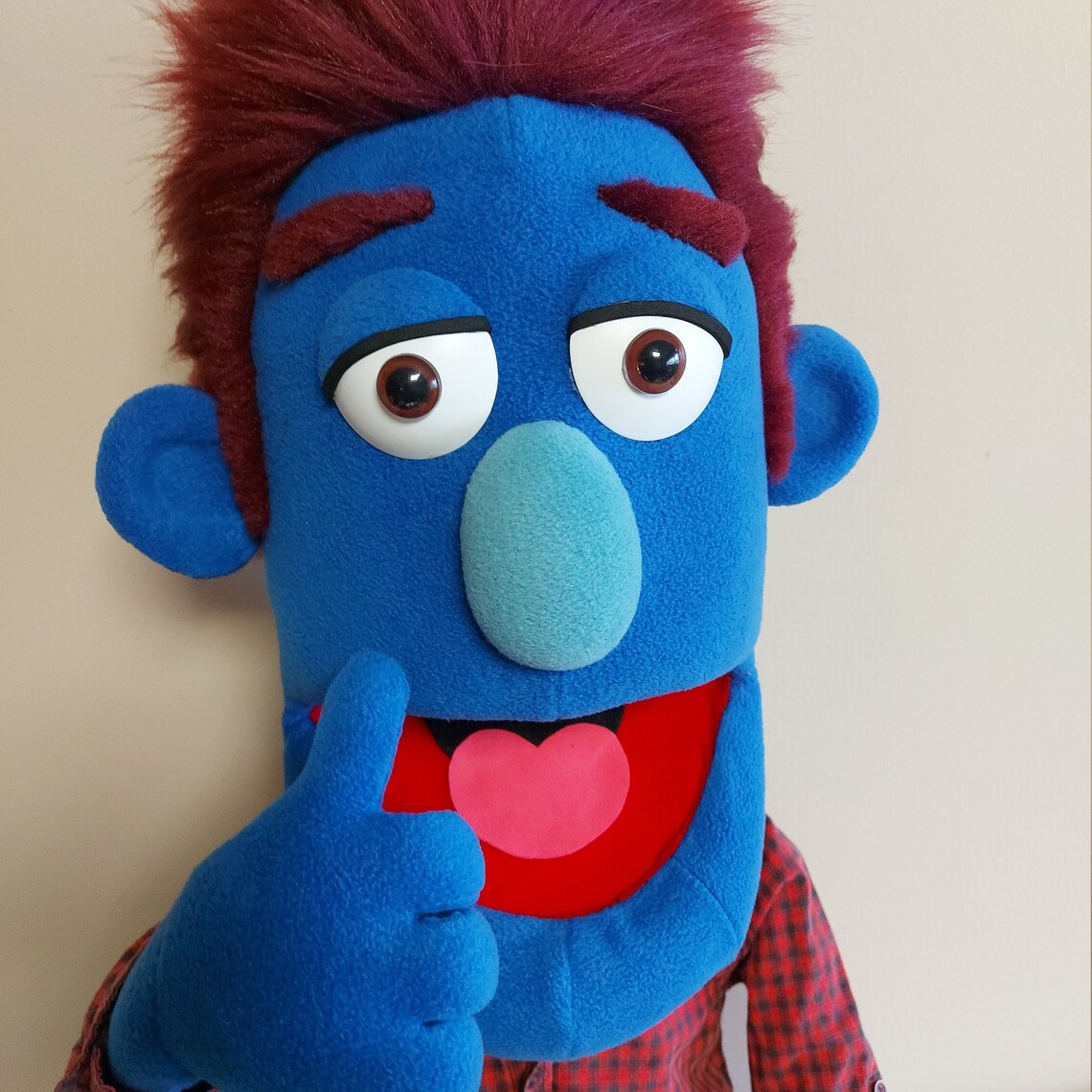 Big Mouth big Chin Puppet HEAD FLEECE PATTERN Pdf File Etsy