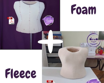 Female PUPPET TORSO Foam and Fleece PATTERNS Pdf File Digital Download