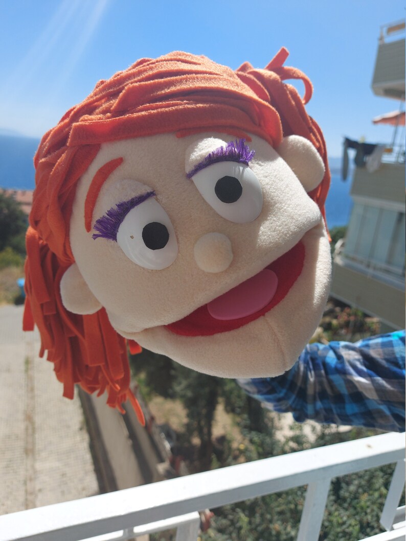 Cute GIRL PUPPET CUSTOM Professional Hand Rod Puppet Full Etsy