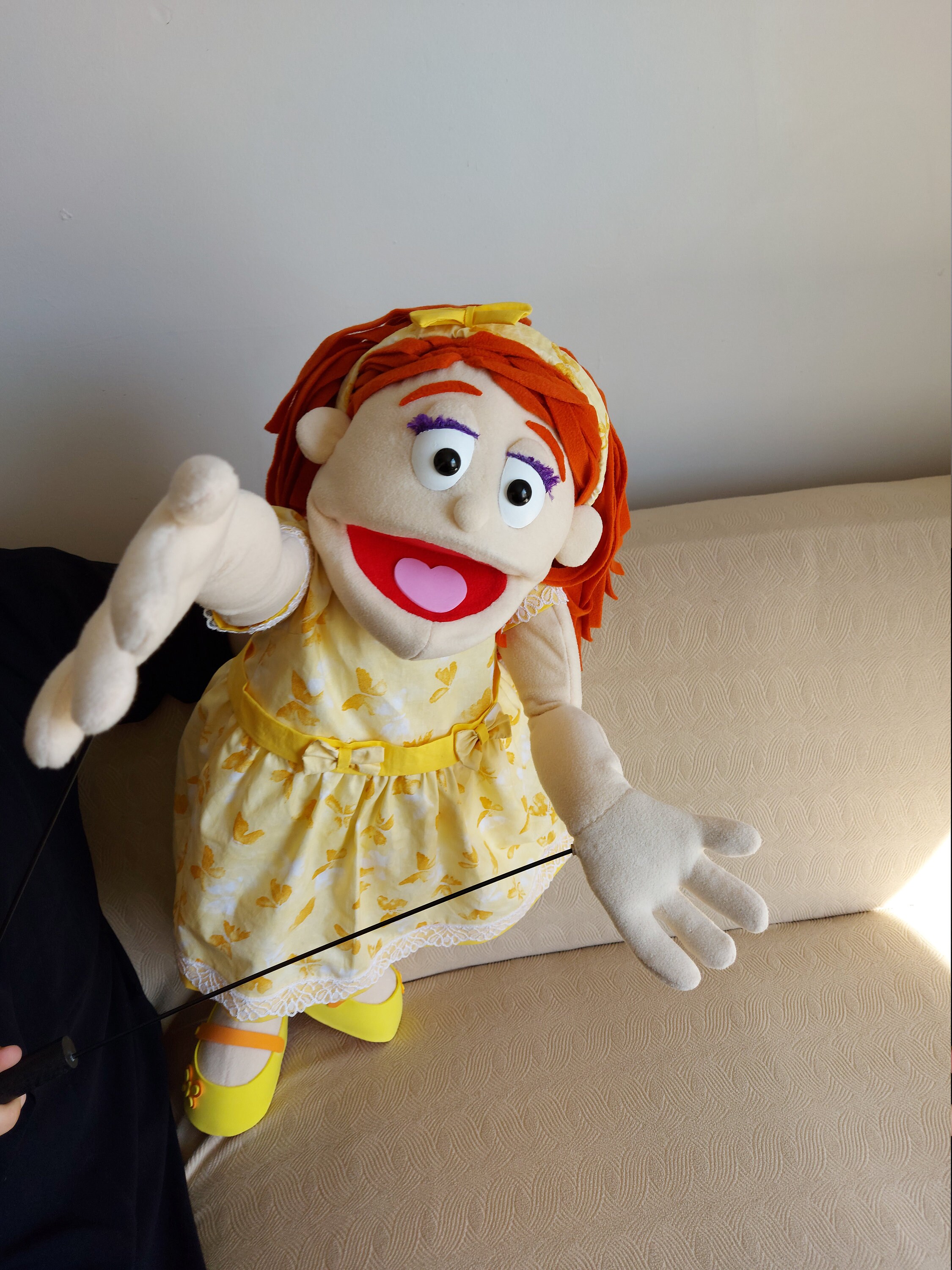 Cute GIRL PUPPET CUSTOM Professional Hand Rod Puppet Full Etsy