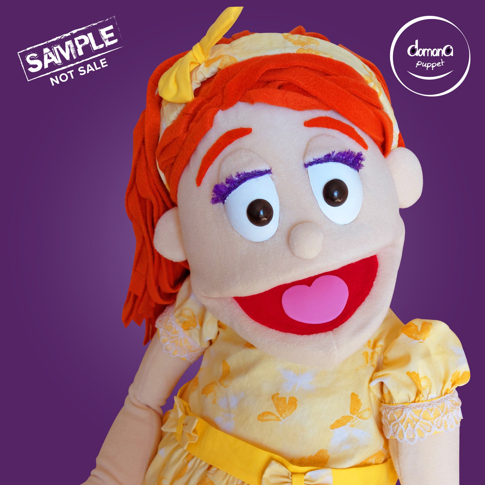 Cute GIRL PUPPET CUSTOM Professional Hand Rod Puppet Full Body Etsy