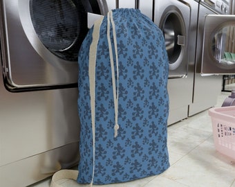 Disney Inspired Laundry Bag / Mickey Dusty Blue / Canvas Bag / Drawstring Bag / Disney Home Collection