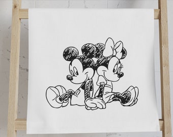 Badezimmer Handtuch / Mickey Minnie Sketch / Handtuch / Handtuch