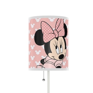 Table Lamp / Pink Minnie Lamp Stand / Disney Inspired Lamp / Home Decor / Kids Bedroom / Disney Collection