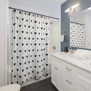 Shower Curtain / Disney Inspired Shower Curtain / Mickey Mouse Arrow / Home Decor / Bathroom Decor