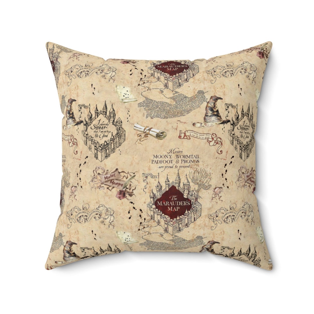 Harry Potter Inspired Pillow / Marauder's Map / Home Decor / Harry ...