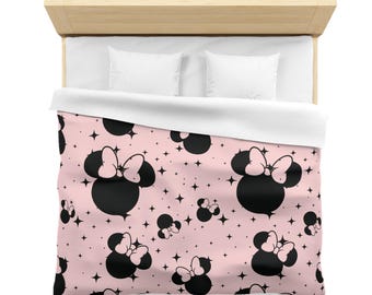 Disney-inspirerat mikrofiberpåslakan / Stjärnor / Rosa Mimmiöron / Heminredning / Disney Home Collection / Disney Sängkläder