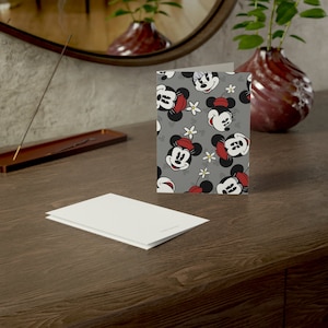Cartes de correspondance vierges inspirées de Disney (1, 10, 30, 50 pièces)/Cartes de correspondance Minnie Mouse/Cartes de voeux vierges