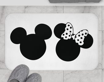 Memory Foam Bath Mat / Minnie & Mickey / Disney Inspired Home Decor / Anti-Slip Rug / Bathroom Collection