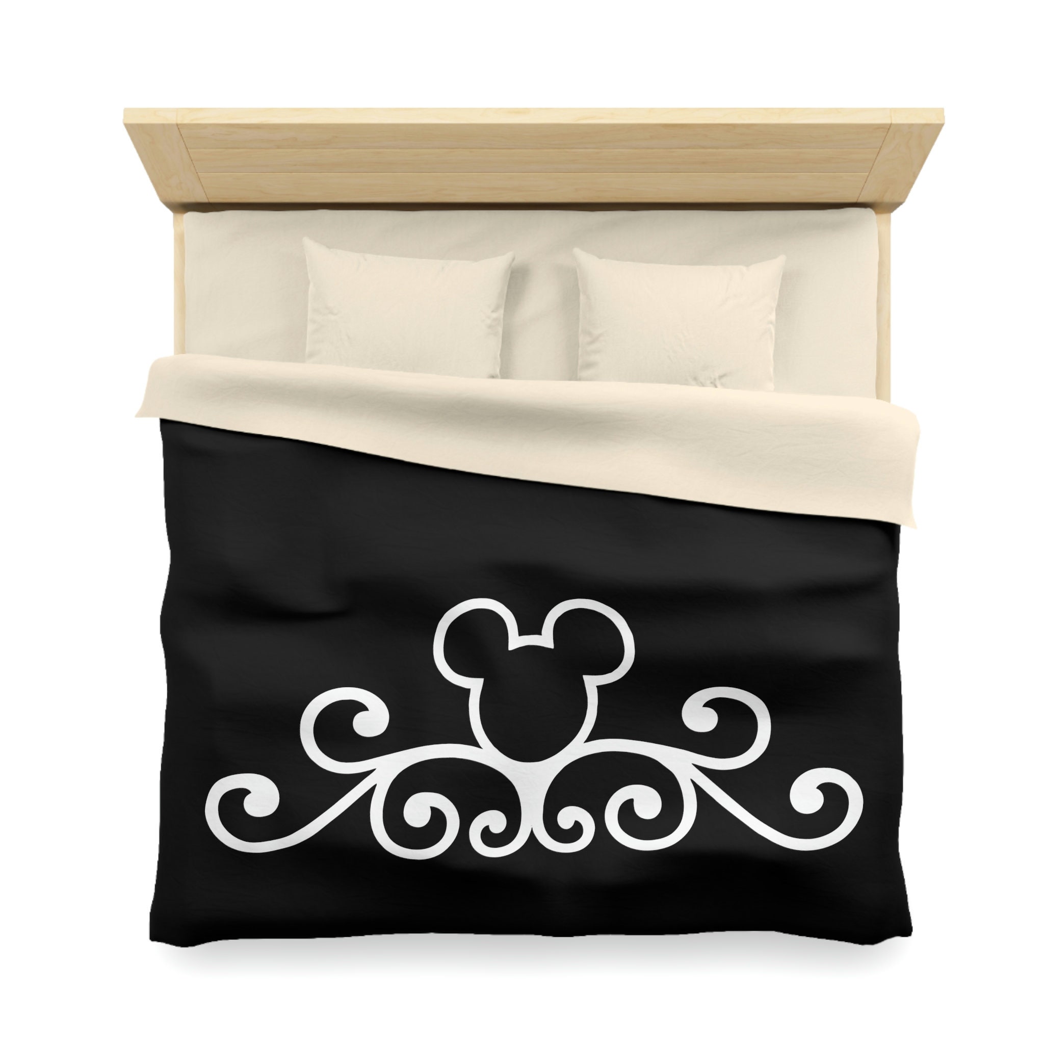 Louis Vuitton X Mickey Mouse Queen Bedding Set - Masteez