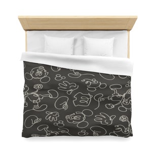 Mickey Duvet Cover / String Design / Disney Inspired Bedding / Microfiber Duvet / Bedroom Collection / Home Decor / Disney Bedding