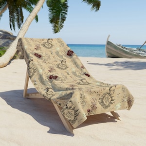 Harry Potter inspiriertes Strandtuch / 30x60, 36x72 / Marauder's Map Handtuch / Pooltuch / Strandtuch / großes Badetuch