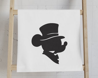 Serviette victorienne Mickey / Serviette de salle de bain / Décoration d'intérieur inspirée de Disney / Serviette de toilette personnalisée / Collection de salle de bain