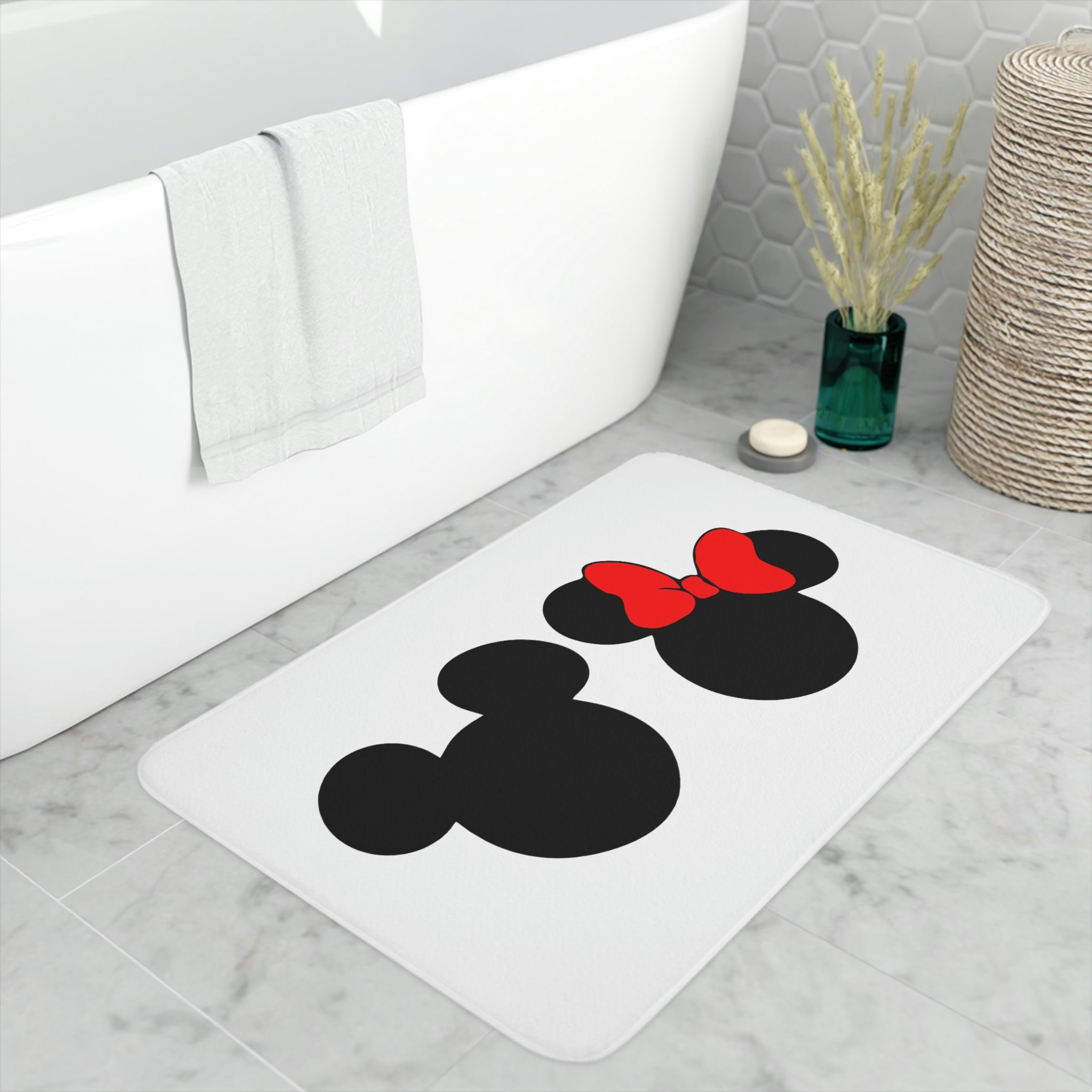 Mickey Mouse Disney Bath Mat, Disney Bathroom Decor sold by Oppressive