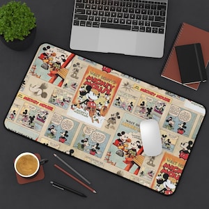 Tappetino da scrivania ispirato Disney / Fumetti di Topolino / Forniture per ufficio / Tappetino per mouse / Tappetino per scrivania per computer