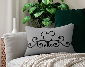 Lumbar Pillow / Disney Inspired Decor / Mickey Scroll / Home Decor / Bedroom Collection / Mickey Pillow/ Disney Lover Gifts