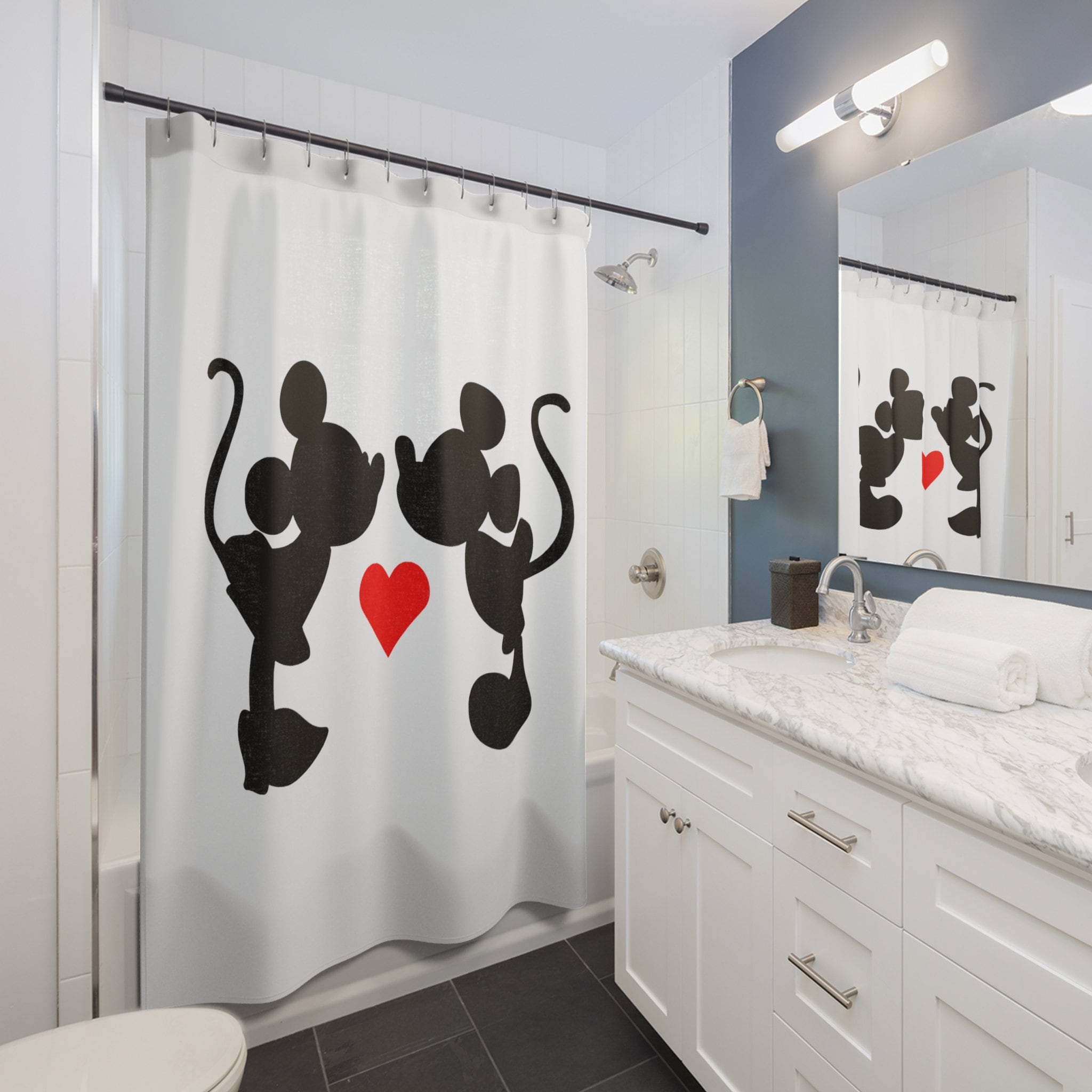 Shower Curtain Disney Inspired Home Decor Bathroom Decor Disney Lovers Gift