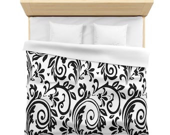 Microfiber Duvet Cover / Disney Inspired / Damask / Hidden Mickey / Bedroom Collection / Home Decor / Mickey Blanket