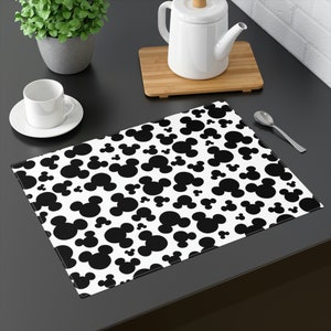 Mickey Head Placemat Cotton / Disney Inspired Decor / Tabletop Placement / Disney Lovers Gift / Disney Dining / Mickey